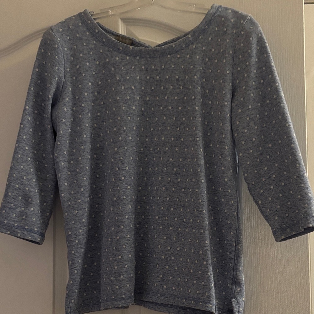 Talbots Blue Striped Knit Top